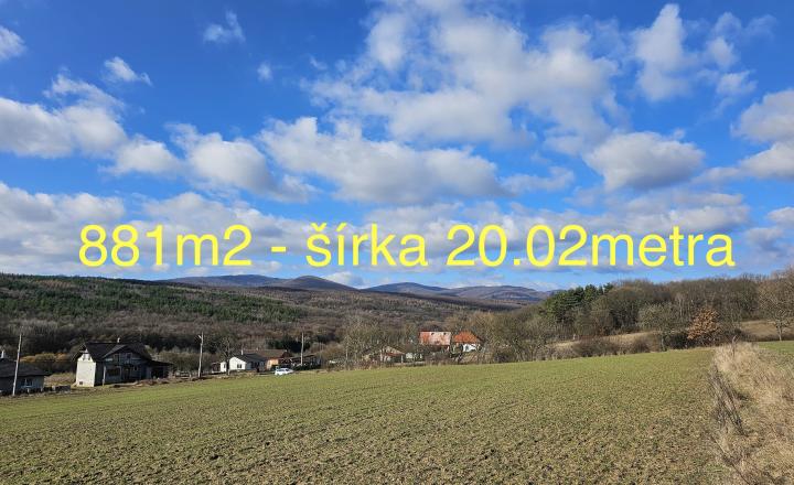 Stavebný pozemok 881m2 - Zlatníky pri Bánovciach na predaj - fotografia 1